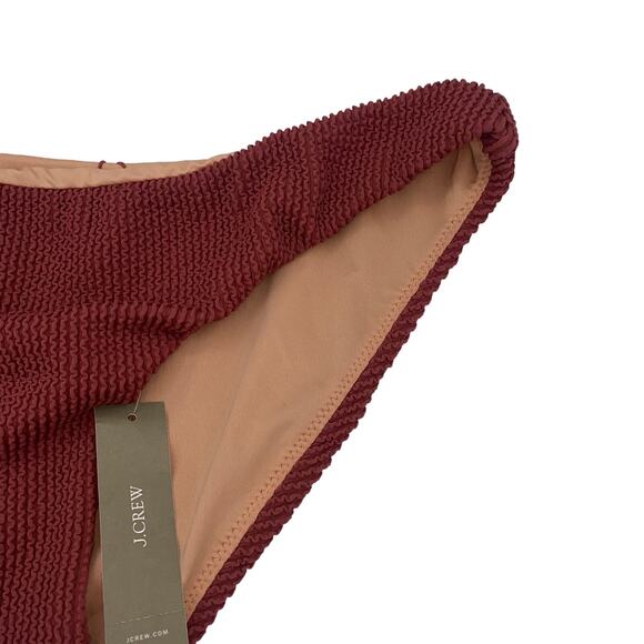 New J. Crew Scrunchie Hipster Bikini Swim Bathing Suit Bottom Womens Size Medium - Picture 2 of 7